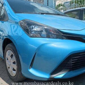 A blue Toyota Vitz, sold by Mombasa Car Deals Ltd, in Mombasa