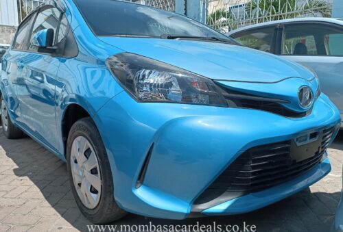 A blue Toyota Vitz, sold by Mombasa Car Deals Ltd, in Mombasa