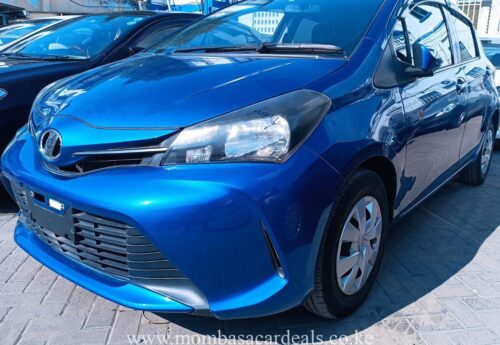 A blue Toyota Vitz. Mombasa cars for sale.