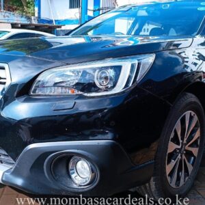 A black Subaru Outback for sale in Mombasa, Kenya.